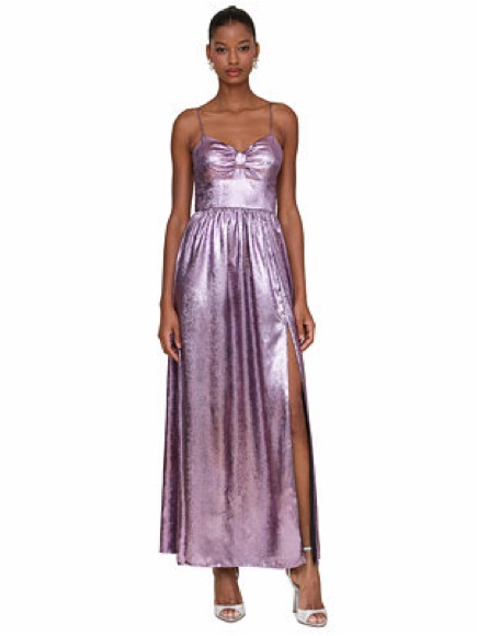 Avec Les Filles Women's Metallic Foiled Sleeveless Maxi Size 8 New With Tags